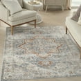 thumbnail image 1 of Nourison Astra Machine Washable Bohemian Denim Multi 5'3" x 7' Area Rug, (5x7), 1 of 9