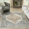 thumbnail image 1 of Nourison Astra Machine Washable Bohemian Grey/Gold 5'3" x 7' Area Rug, (5x7), 1 of 9