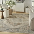 thumbnail image 1 of Nourison Astra Machine Washable Center medallion Ivory Blue 7'10" x 10' Area Rug (8x10), 1 of 9