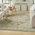 thumbnail image 1 of Nourison Astra Machine Washable Center medallion Ivory Green 7'10" x 10' Area Rug (8x10), 1 of 9