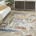 thumbnail image 1 of Nourison Astra Machine Washable Contemporary Ivory 5'3" x 7' Area Rug, (5x7), 1 of 9