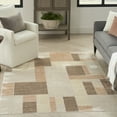 thumbnail image 1 of Nourison Astra Machine Washable Geometric Beige Multicolor 4' x 6' Area Rug, (4x6), 1 of 9