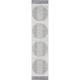 thumbnail image 1 of Nourison Astra Machine Washable 2'2" x 12' Ivory Blue Mid-Century Modern Indoor Flatweave Rug, 1 of 8