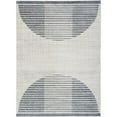 thumbnail image 1 of Nourison Astra Machine Washable Geometric Ivory Blue 5'3" x 7' Area Rug, (5x7), 1 of 10