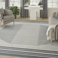 thumbnail image 1 of Nourison Astra Machine Washable Geometric Ivory Blue 9' x 12' Area Rug (9x12), 1 of 9