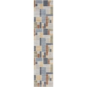 Nourison Astra Machine Washable Geometric Multicolor 2'2" x 10' Area Rug (2x10)
