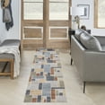 thumbnail image 1 of Nourison Astra Machine Washable Geometric Multicolor 2'2" x 12' Area Rug (2x12), 1 of 8
