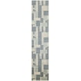 thumbnail image 1 of Nourison Astra Machine Washable Mid-Century Modern Blue Ivory 2'2" x 8' Area Rug (2x8), 1 of 8