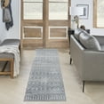 thumbnail image 1 of Nourison Astra Machine Washable Moroccan Blue 2'2" x 12' Area Rug (2x12), 1 of 8
