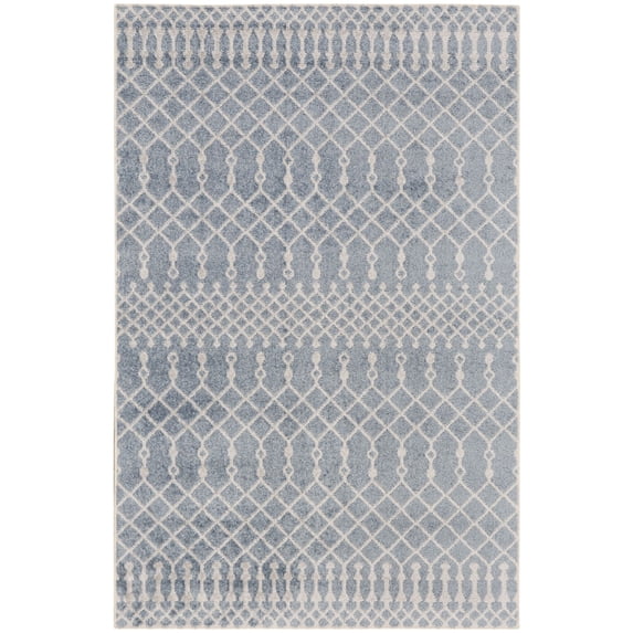 Nourison Astra Machine Washable 3'3" x 5' Blue Bohemian Indoor Flatweave Rug