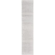 Nourison Astra Machine Washable 2'2" x 8' Grey Bohemian Indoor Flatweave Rug
