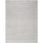 Nourison Astra Machine Washable 53" x 7 Grey Bohemian Indoor Flatweave Rug