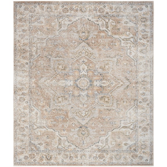 Nourison Astra Machine Washable 7'10" x 10' Beige Vintage Indoor Flatweave Rug