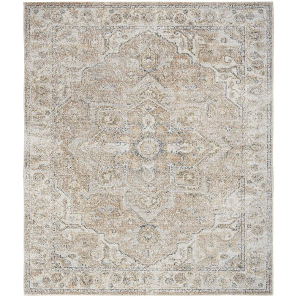 Nourison Astra Machine Washable Persian Beige 7'10" x 10' Area Rug (8x10)