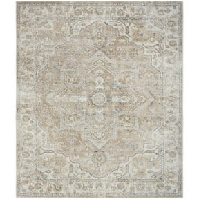Nourison Astra Machine Washable Persian Beige 7'10" x 10' Area Rug (8x10)