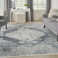 thumbnail image 1 of Nourison Astra Machine Washable Persian Blue/Ivory 7'10" x 10' Area Rug (8x10), 1 of 9