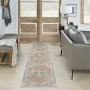 Nourison Astra Machine Washable Persian Gold/Multicolor 2'2" x 10' Area Rug (2x10)