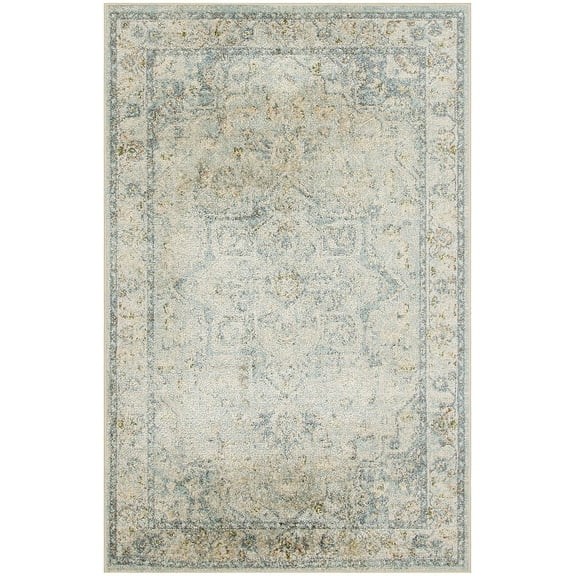 Nourison Astra Machine Washable Persian Light Blue 2'2" x 4' Area Rug (2x4)
