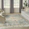 thumbnail image 1 of Nourison Astra Machine Washable Persian Silver Blue 6'7" x 9' Area Rug (7x9), 1 of 9