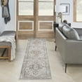 thumbnail image 1 of Nourison Astra Machine Washable Vintage Grey Multicolor 2' x 6' Area Rug (2x6), 1 of 9