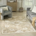 thumbnail image 1 of Nourison Astra Machine Washable 6'7" x 9' Ivory Gold Vintage Indoor Rug, 1 of 9
