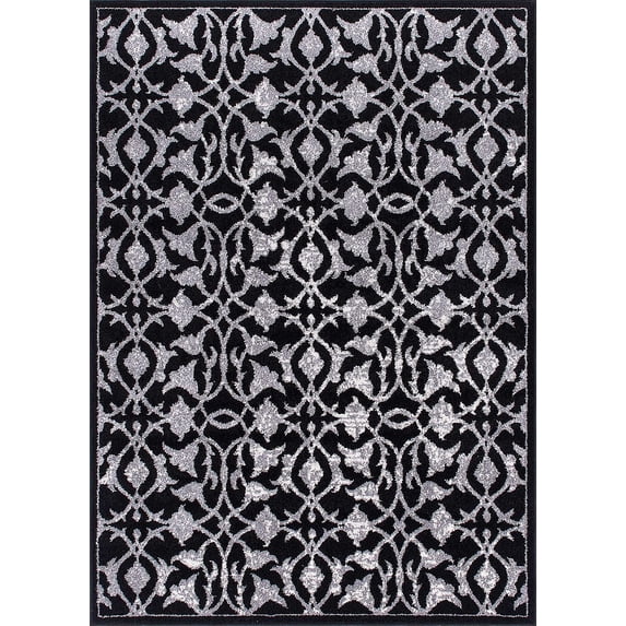 Nourison Atash Black Area Rug ATA02 3'11" x 5'10"