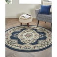thumbnail image 1 of Nourison Aubusson Farmhouse & Country Navy 5'3" x round Area Rug, (5 Round), 1 of 8