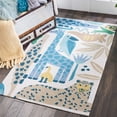 thumbnail image 1 of Nourison Bailey Blue 3'6" x 5'6" Area Rug, Kids, Boys, Girls, Animal, Bed Room, Living Room, Easy Cleaning, Non Shedding, (4' x 6'), 1 of 6