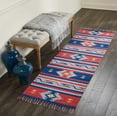 thumbnail image 1 of Nourison Baja Tribal Blue/Red 2'3" x 7'6" Area Rug, (2x8), 1 of 5