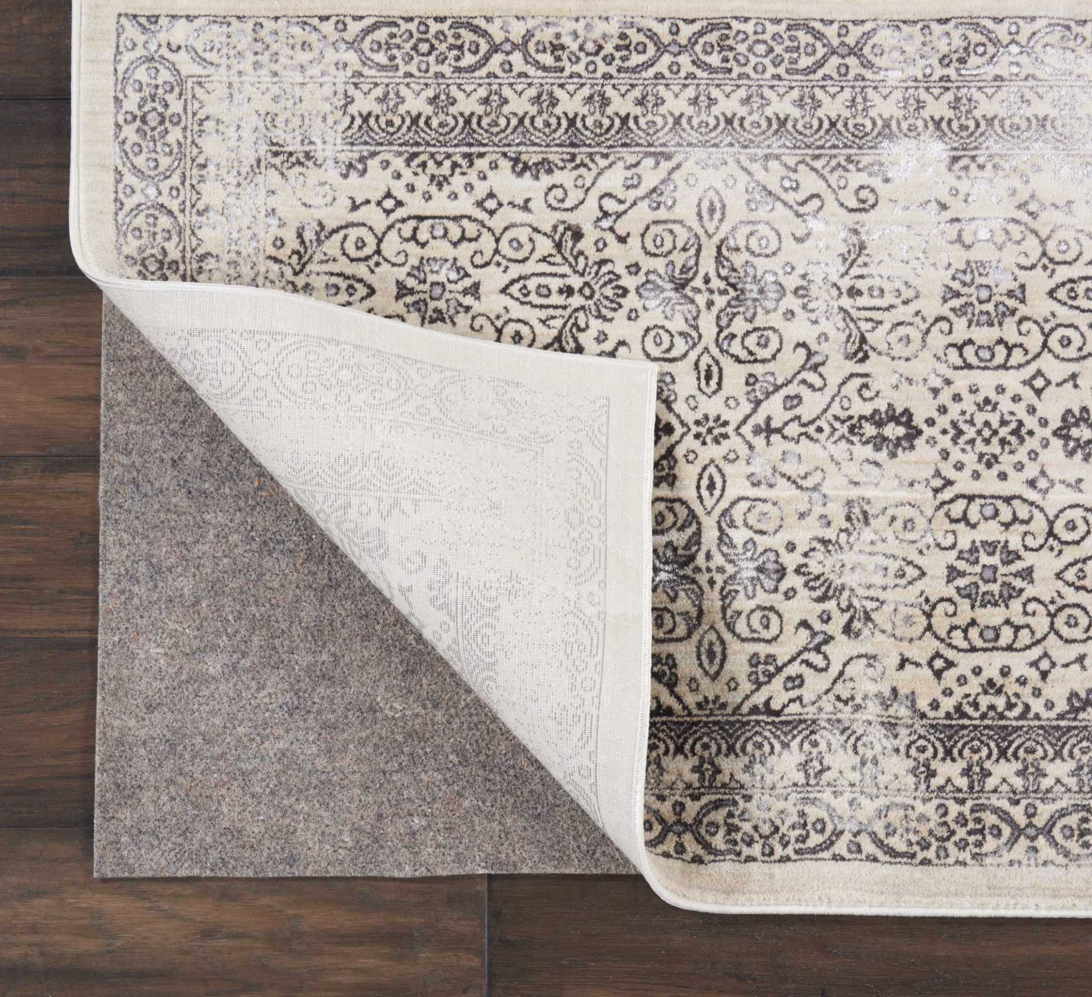 Finna Minimalist Grey Extra-Long-Staple Cotton Rug Pad