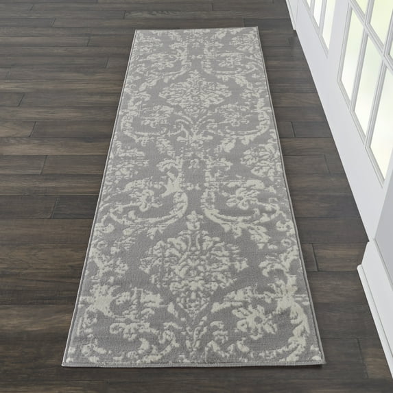 Nourison Bliss Vintage Farmhouse Grey 2'3" x 7'3" Area Rug, (2' x 7')
