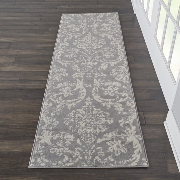 Nourison Bliss Vintage Farmhouse Grey 2'3" x 7'3" Area Rug, (2' x 7')