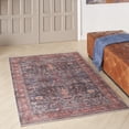 thumbnail image 1 of Nourison Brilliance Machine Washable Bohemian Navy/Brick 4' x 6' Area Rug, (4x6), 1 of 10