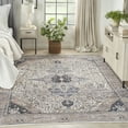thumbnail image 1 of Nourison Brilliance Machine Washable Persian Ivory Blue 9'2" x 12' Area Rug, (9x12), 1 of 10