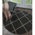 thumbnail image 1 of Nourison Brisbane Trellis Charcoal 5' x ROUND Area Rug, (5 Round), 1 of 6