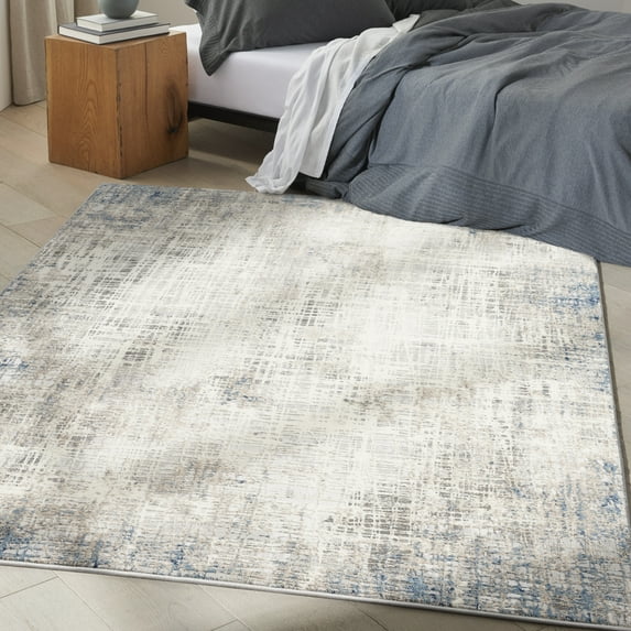 Nourison CK022 Infinity Abstract Blue/Multicolor 6' x 9' Area Rug (6x9)