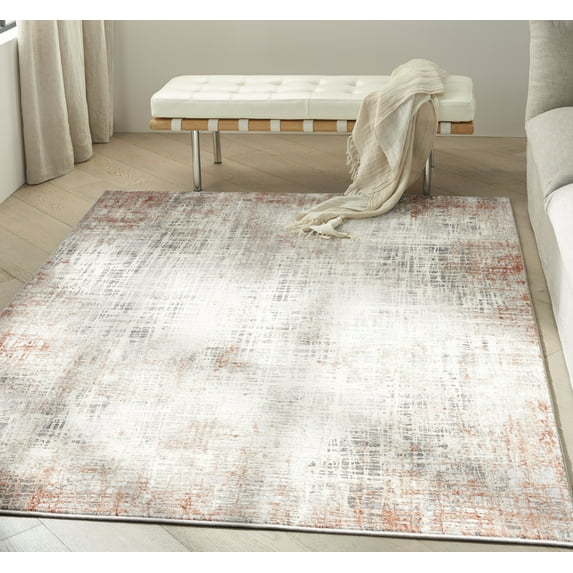 Nourison CK022 Infinity Abstract Rust Multicolor 6' x 9' Area Rug (6x9)