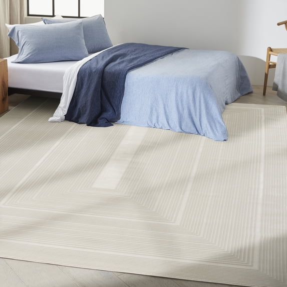 Nourison CK024 Irradiant Contemporary Ivory 9' x 12' Area Rug (9x12)