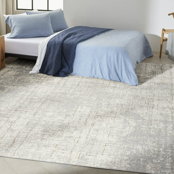 Nourison CK950 Rush Abstract Grey 8' x 10' Area Rug (8x10)
