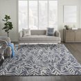 thumbnail image 1 of Nourison Calabas Indoor/Outdoor Modern Botanical Slate/Cream 8'10" x 12' Area Rug, (9' x 12'), 1 of 10