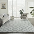 thumbnail image 1 of Nourison Calabas Indoor/Outdoor Modern Trellis Light Blue/Cream 7'10" x 10'6" Area Rug, (8' x 11'), 1 of 10