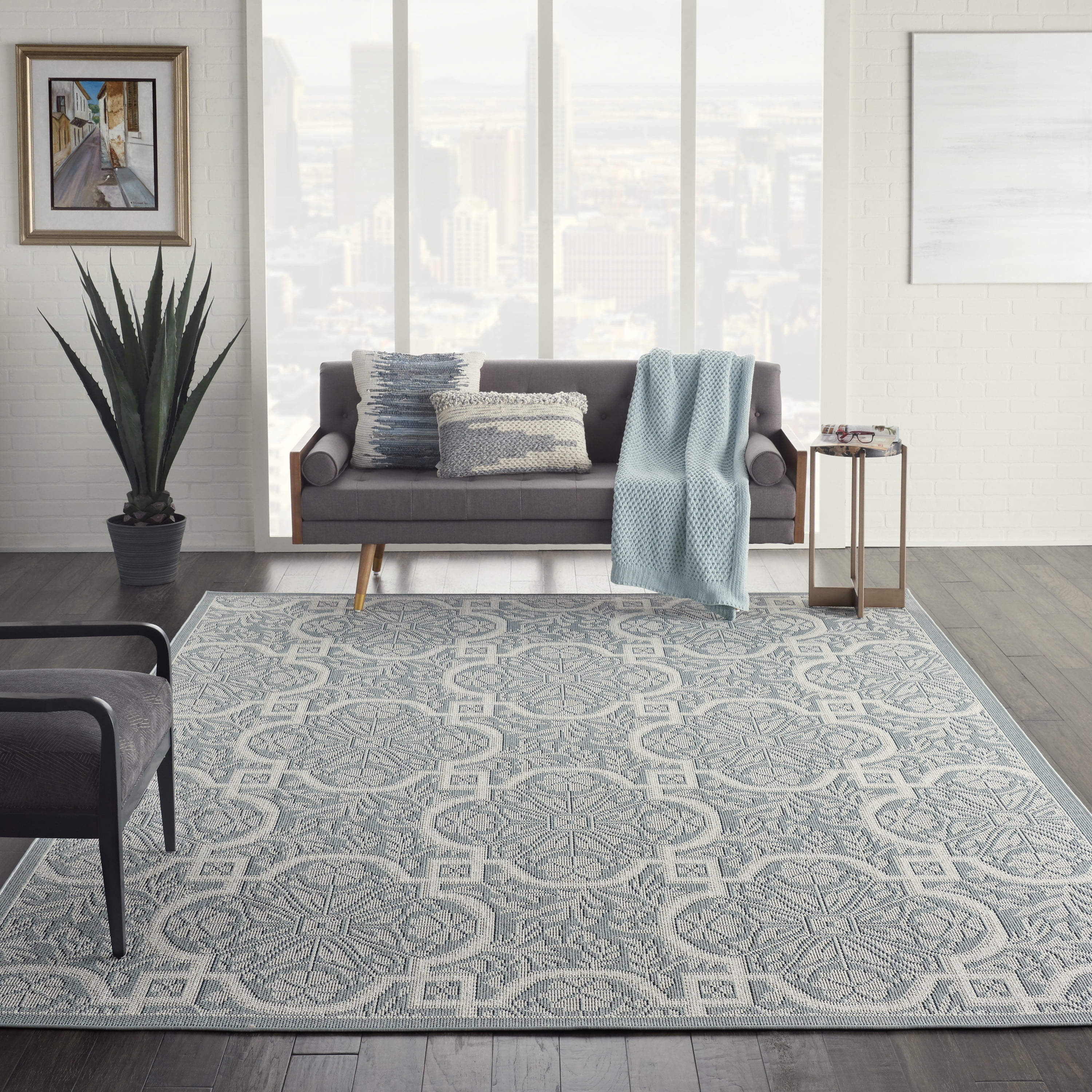 Nourison Calabas Persian Light Blue/Cream 8'10