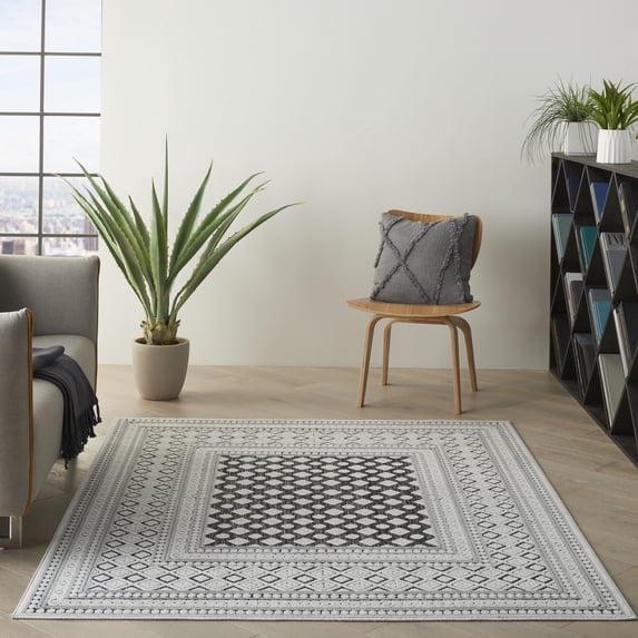 Nourison Calobra Beach Dark Grey 4' x 6' Area Rug, (4x6)