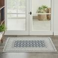 thumbnail image 1 of Nourison Calobra Indoor/Outdoor Contemporary Bordered Blue 2'2" x 3'9" Area Rug, (2' x 4'), 1 of 9