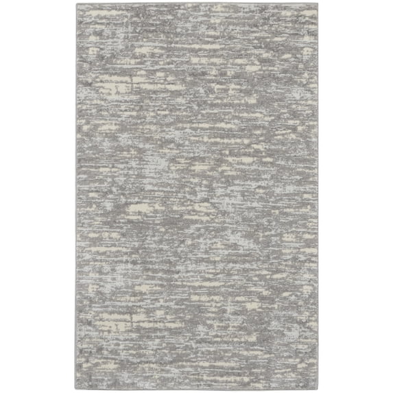 Calvin Klein CK005 Enchanting Area Rug, 3'2" x 5', Grey Beige, Rectangle