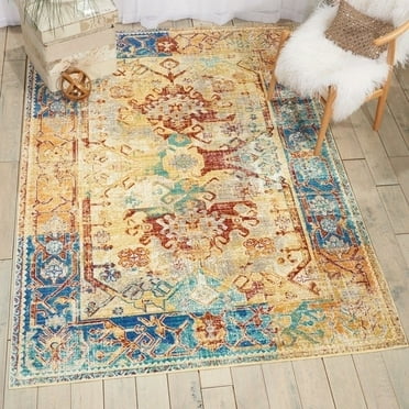 Nourison  Cambria Area Rug 2' x 3' Medallion 2' x 3' Indoor,Accent Kitchen,Bathroom,Entryway Orange,Burgundy,Teal Traditional,Classic