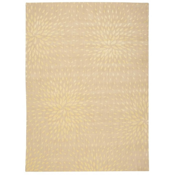 Nourison Capri Modern Floral Beige 7' 9" x 10' 10" Area Rug