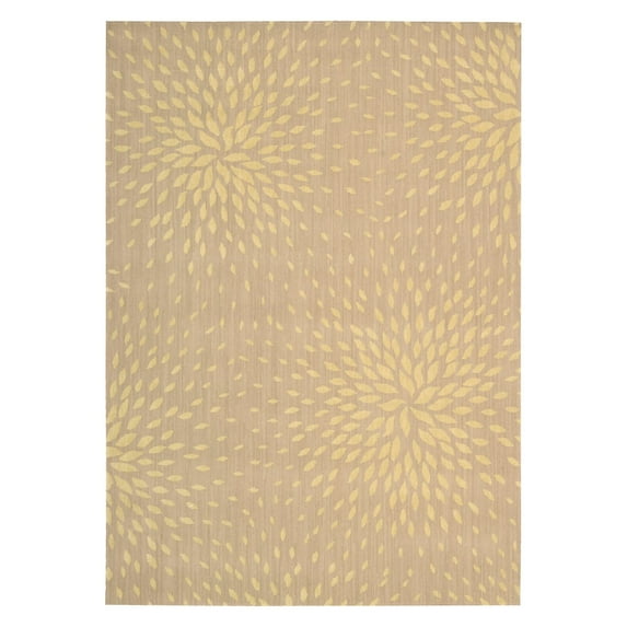Nourison Capri Modern Floral Mocha 9' 6" x 13' Area Rug