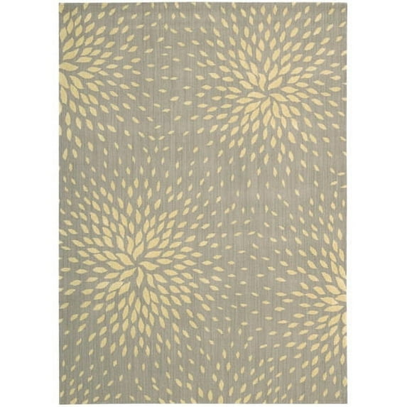 Nourison Capri Wool Area Rug Grey 9'6" x 13' Contains Latex 9' x 12' Indoor Grey