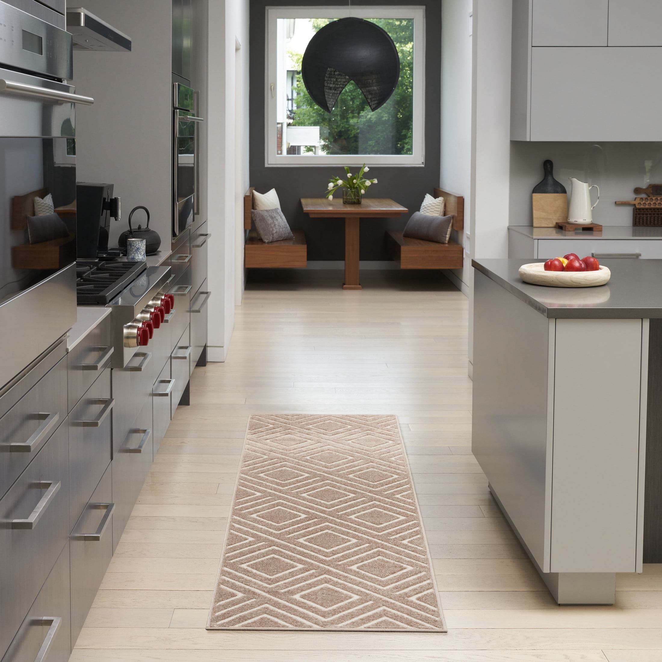 Nourison Care Free 2' x 6' Brown Modern Indoor Rug